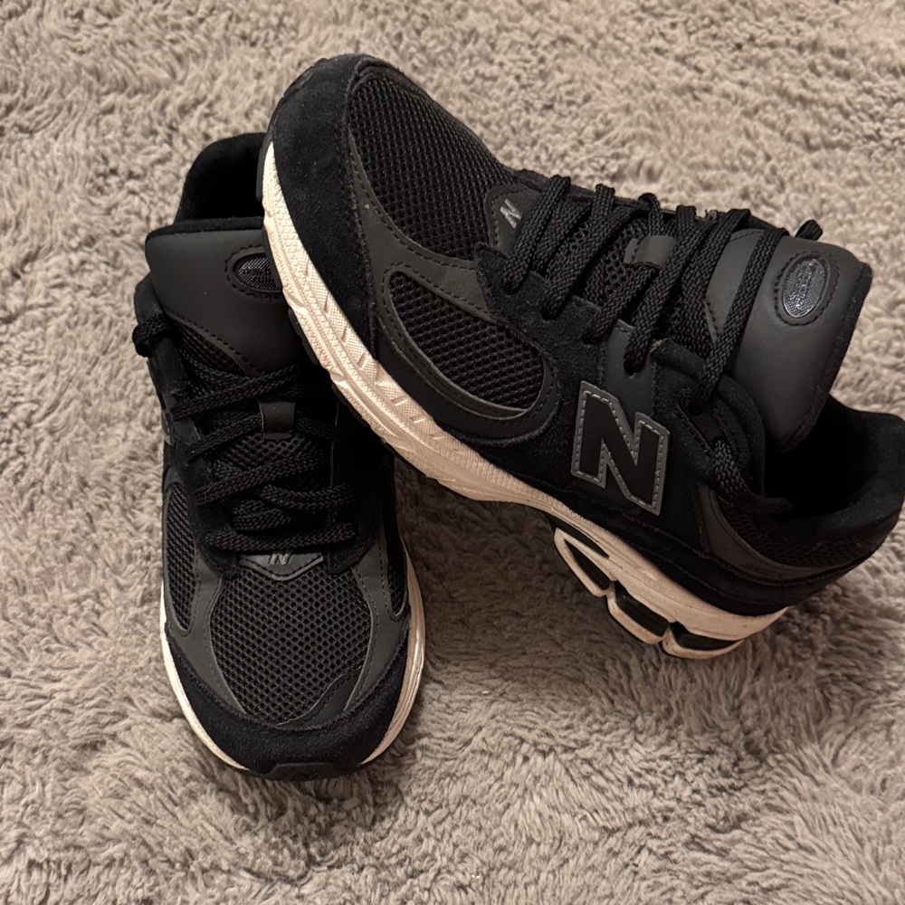 New Balance Kids Black and White Sneakers